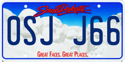 SD license plate 0SJJ66