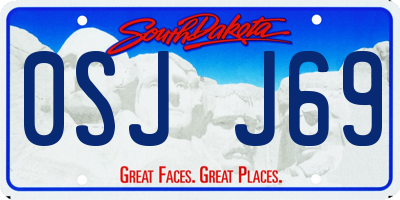 SD license plate 0SJJ69