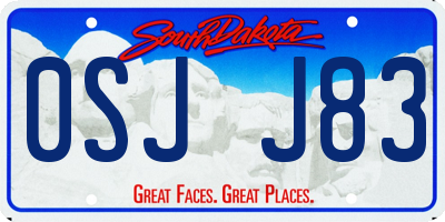 SD license plate 0SJJ83