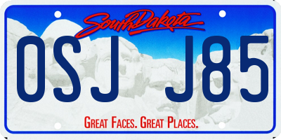 SD license plate 0SJJ85
