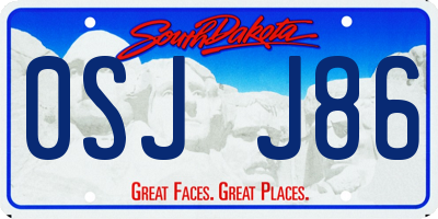SD license plate 0SJJ86