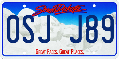 SD license plate 0SJJ89