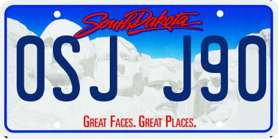 SD license plate 0SJJ90