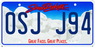 SD license plate 0SJJ94