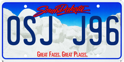 SD license plate 0SJJ96