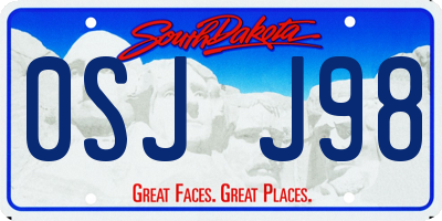 SD license plate 0SJJ98