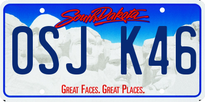 SD license plate 0SJK46