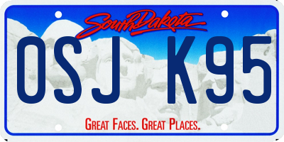 SD license plate 0SJK95