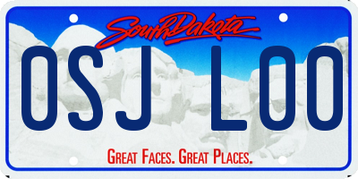 SD license plate 0SJL00