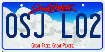 SD license plate 0SJL02
