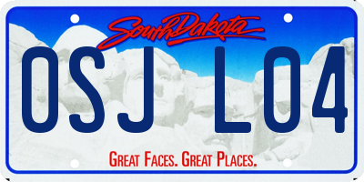 SD license plate 0SJL04