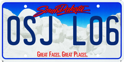 SD license plate 0SJL06