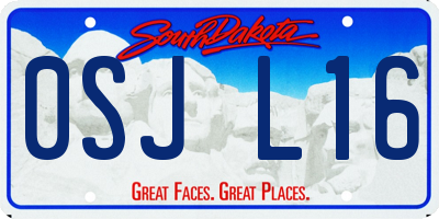 SD license plate 0SJL16