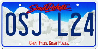 SD license plate 0SJL24