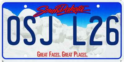 SD license plate 0SJL26