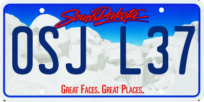 SD license plate 0SJL37