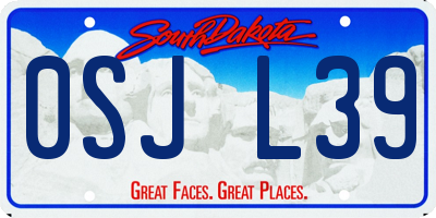 SD license plate 0SJL39