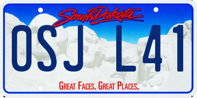 SD license plate 0SJL41