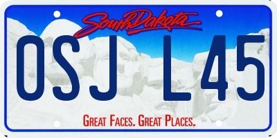 SD license plate 0SJL45