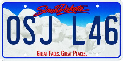 SD license plate 0SJL46