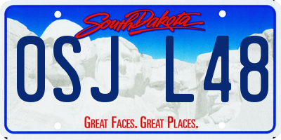 SD license plate 0SJL48