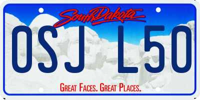 SD license plate 0SJL50