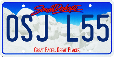 SD license plate 0SJL55