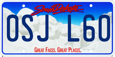 SD license plate 0SJL60