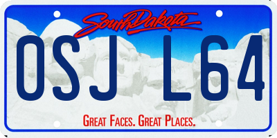 SD license plate 0SJL64