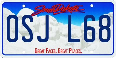 SD license plate 0SJL68