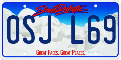 SD license plate 0SJL69
