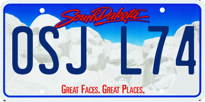 SD license plate 0SJL74