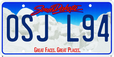SD license plate 0SJL94