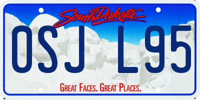 SD license plate 0SJL95