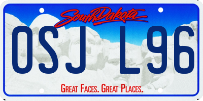 SD license plate 0SJL96