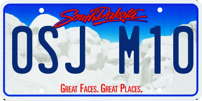 SD license plate 0SJM10
