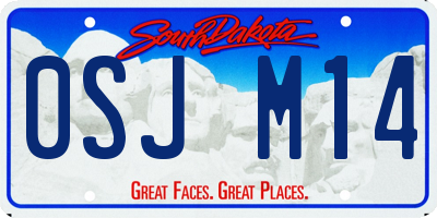 SD license plate 0SJM14