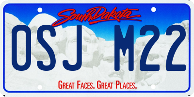 SD license plate 0SJM22