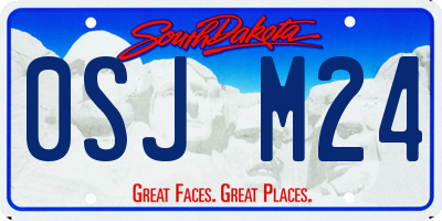 SD license plate 0SJM24