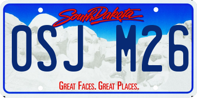 SD license plate 0SJM26