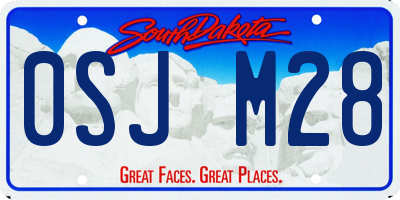 SD license plate 0SJM28