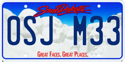 SD license plate 0SJM33