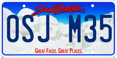 SD license plate 0SJM35