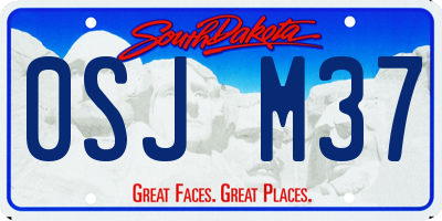 SD license plate 0SJM37