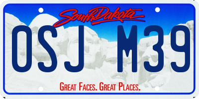 SD license plate 0SJM39