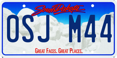 SD license plate 0SJM44
