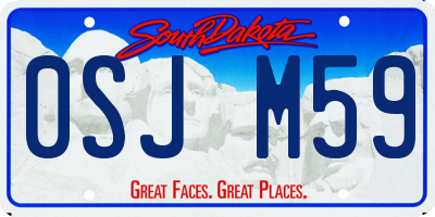 SD license plate 0SJM59