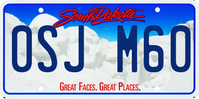 SD license plate 0SJM60