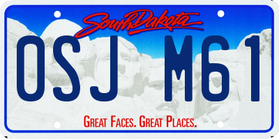 SD license plate 0SJM61