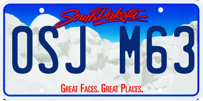 SD license plate 0SJM63